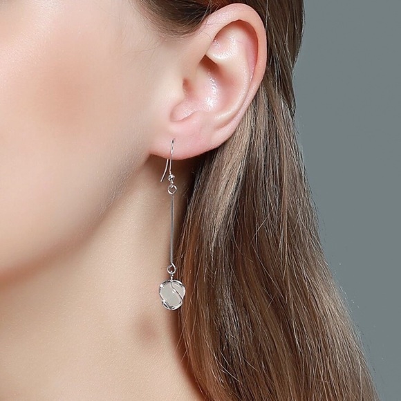 Any 2/$20! Silver Moon Drop Earrings - Picture 4 of 6